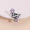 Pink Cow Cowgirl Duck Enamel Pin Western Duck Cowboy Boots Silly Goose Animal Brooch Lapel Badge Funny Jewelry Gift For Friends