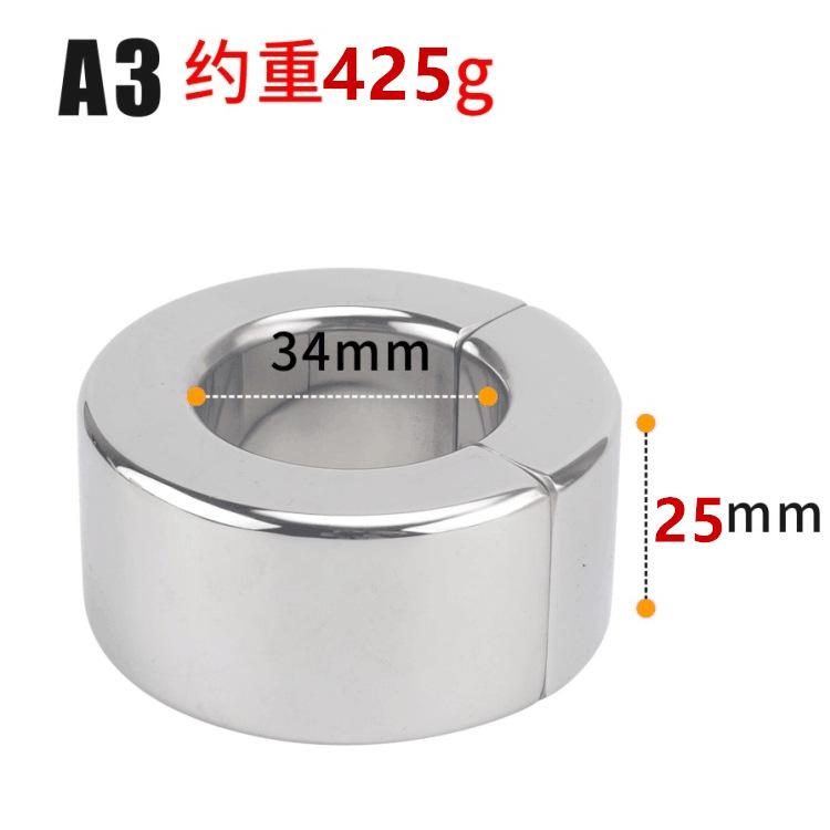 Ss001 Metal Stainless Steel Scrotum Bondage Device Magnet Penis Penis Delay Pendant Ring Adult Sex Product