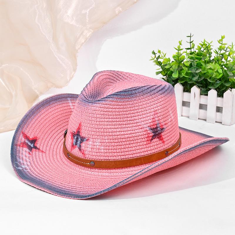 Western Cowboy Hat Male Retro Ethnic Style Jazz Hat Children Show Face Small Straw Hat Sunscreen Sun Hat Wholesale