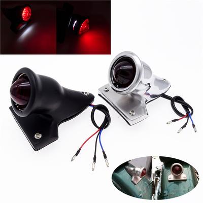 Universelles Vintage Motorrad Brems-Rücklicht Kotflügelkante Rote LED Lampe Für Harley Touring Sportster XL 883 1200 Cafe Racer