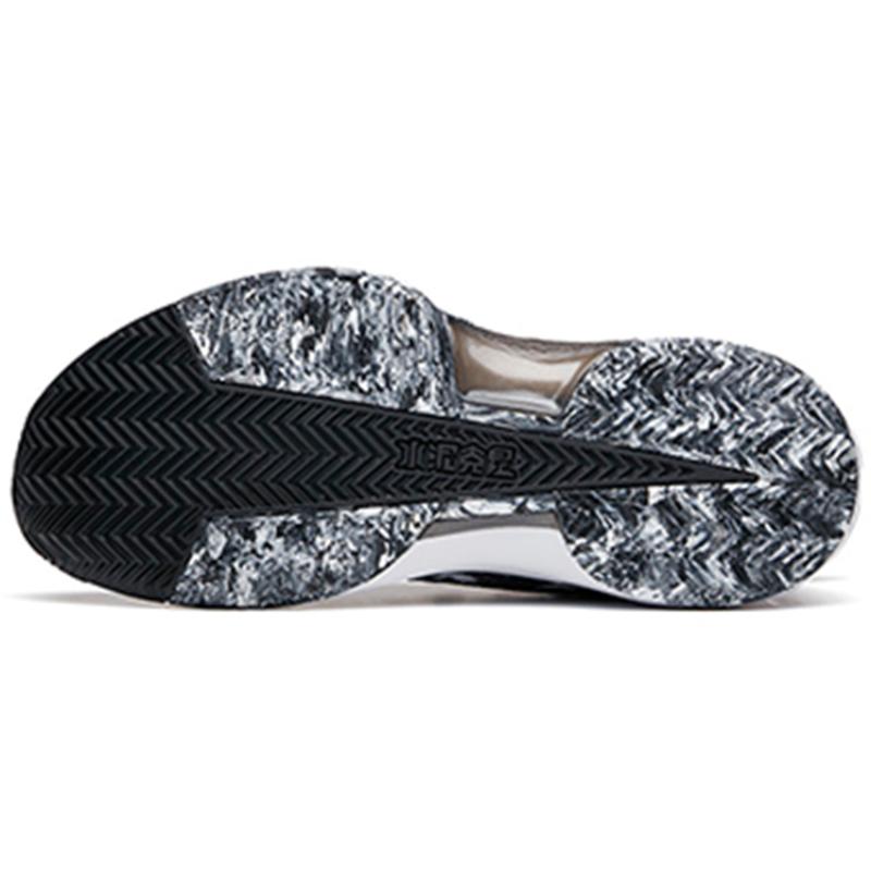 Anta Attack 3 Slip-Resistant Cushioning Wear-Resistant Low-Top Basketball Shoes Black White Gray Sneakers 112131609-2