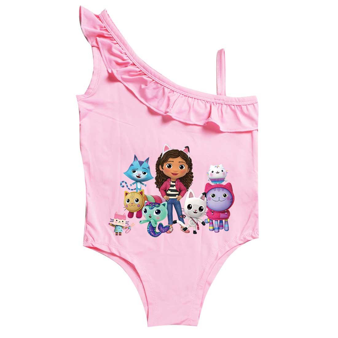 Kids Gabby Cat Swimwear Gabby s Dollhouse Girl Swimsuit One Piece Swimsuit For Baby Girls Toddler Beachewear 100