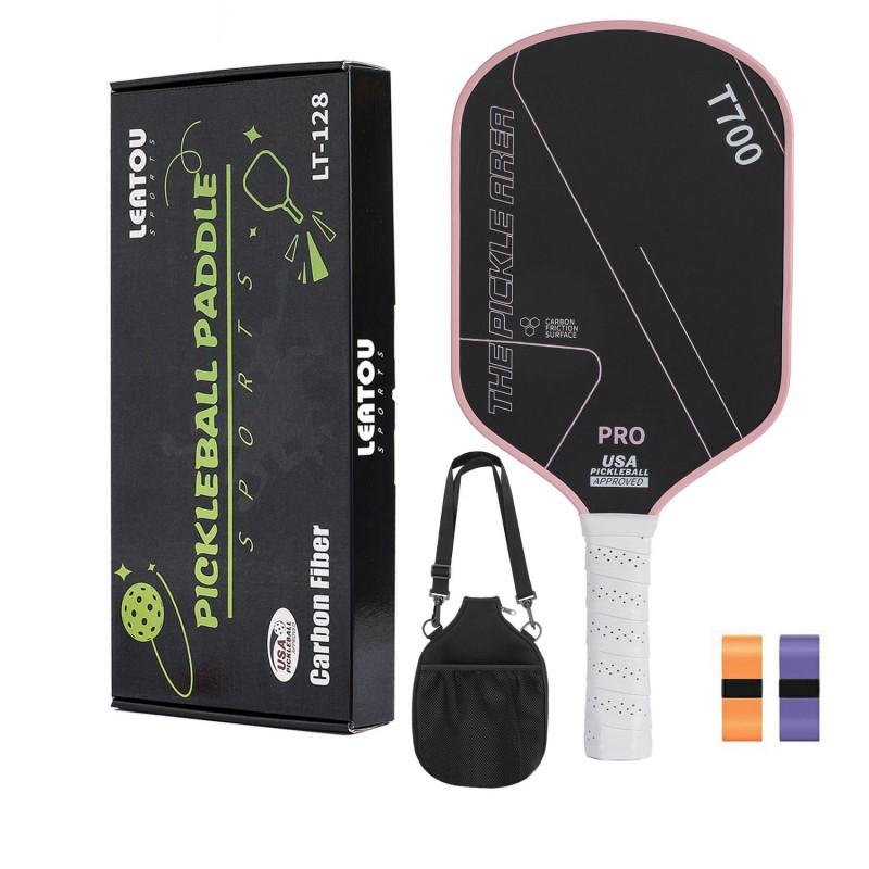 Carbon Fiber Pickleball Paddle With Textured Grip Case Set Competitive Play Lightweight Tournament Ready