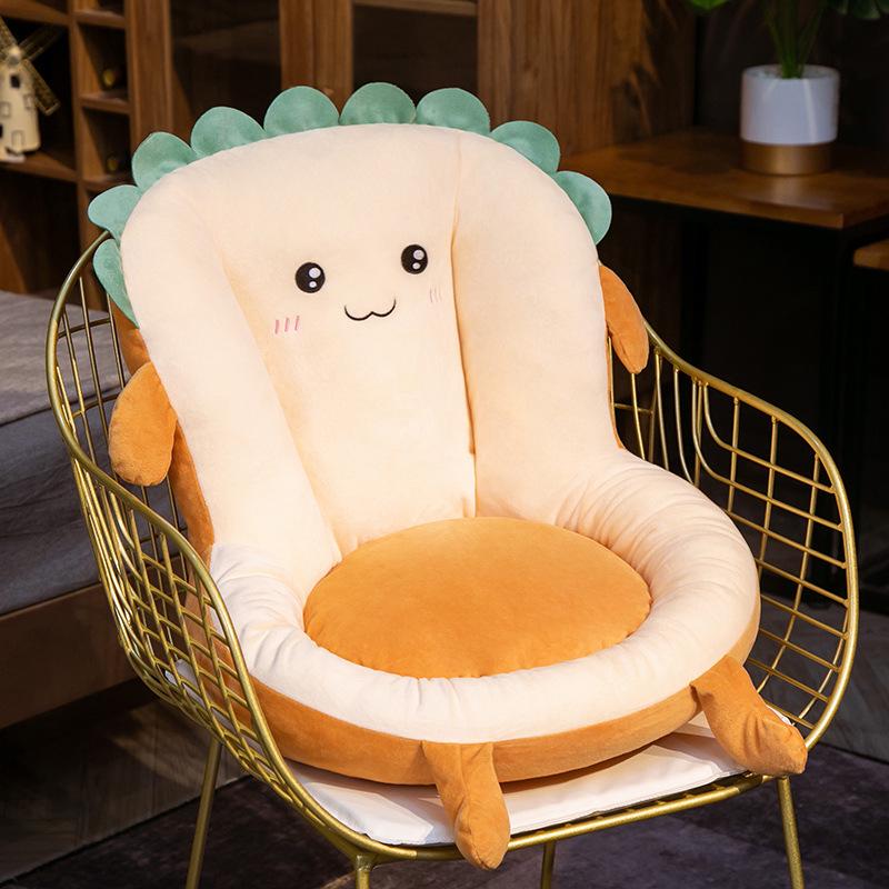 Cartoon Plush Seat Cushion - Backrest & Student Tatami Mat for Kids (Autumn/Winter)