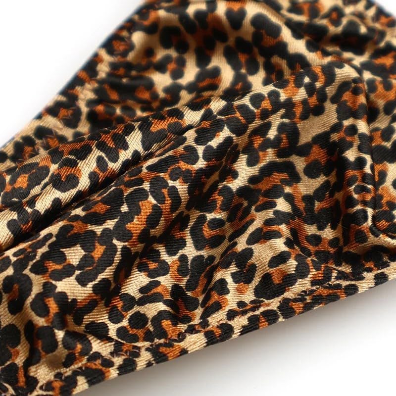 Bikini Shorts Glossy Leopard Made with YPS Front Thong La Pomme Homme Made In Available In Two M and 700003 Mocha [La Pomme] - Print! Material,