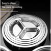 Stainless Steel 3-Compartment Round Lunch Plate