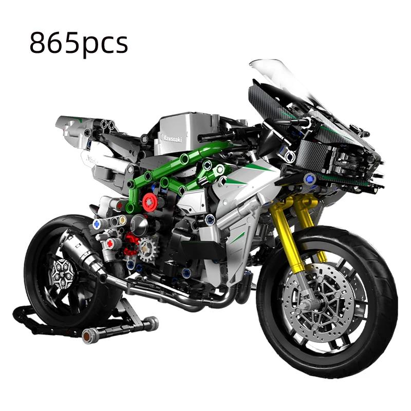 Technický model motocyklu, motorky, auta, stavebnice, závodní motorka, vozidla, kostky, hračky pro děti, dárky