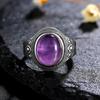 CopperRings Natural Amethyst Gemstone Rings for Women Wedding Bands Anniversary Gift Fine Jewelry