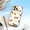 Cane Autunno Bassotto Custodia per Telefono Per iPhone 17, 16,15,14,13,12,11 Plus,Pro Max, Altri Morbida Cover Nera