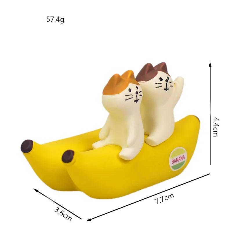 

Японская модель Zakka Banana Card Holder Миниатюрная фигурка из смолы для рукоделия Украшения для дома Микропейзаж Настольные аксессуары