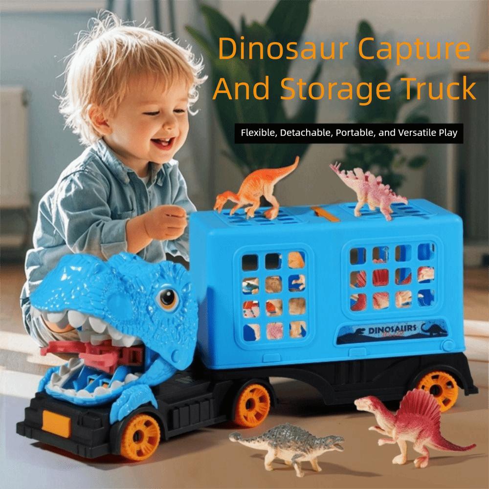 6/12 Dinosaur Model Dinosaur Truck Toys Ejection Function Dinosaur Transport  Toddler Toys