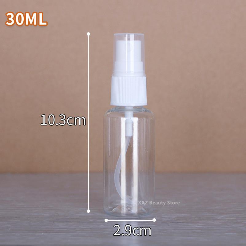 50PCS 10ml 30ml 50ml 100ml Clear Empty Spray Bottles Refillable Container Empty Cosmetic Containers Refillable Bottles Wholesale