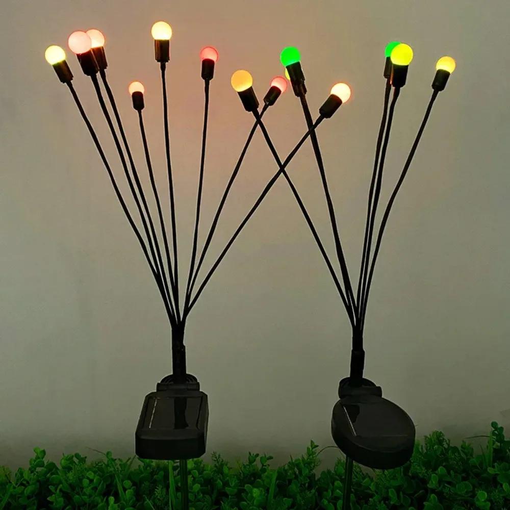 2PCS Solar Lamps for Outdoor Decoration Garden Waterproof Camping Lights Solar Lawn Lights Led Firefly Lights