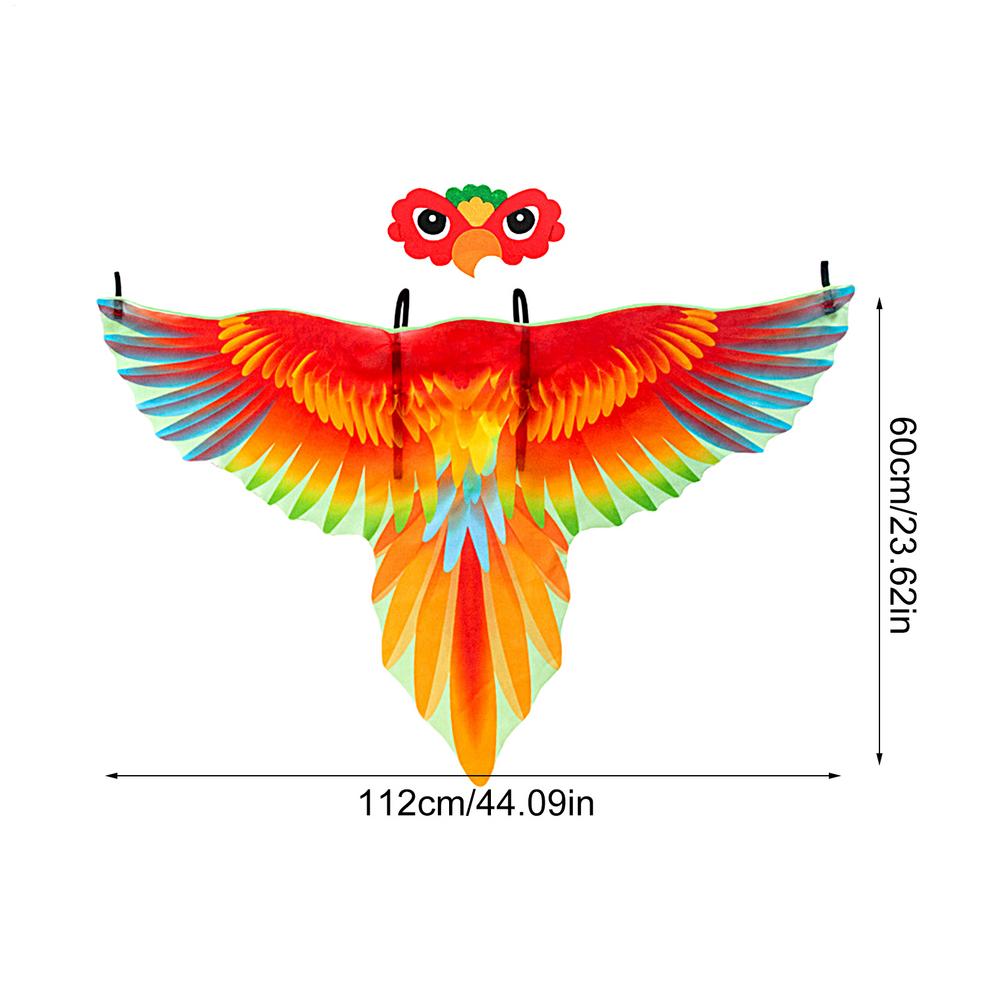 Parrot Wings Cloak Costume Bird Cape Carnival Costume for Masquerade Halloween Carnival Performance Fancy Dress