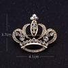 Three-dimensional Crown Brooch, High-end Feminine Collar Pin, Formal Brooch, Sweater and Suit Pin