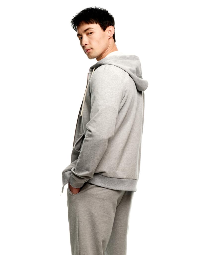 Solew Two-Way Logo Zip-Up Hoodie_Gray