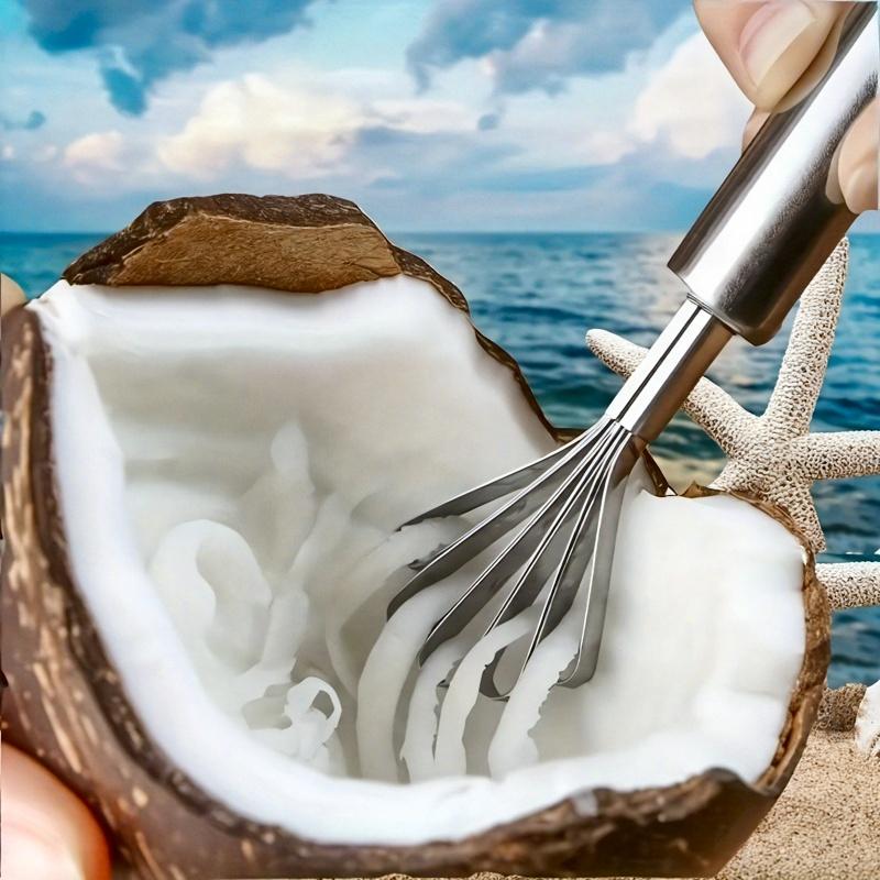 

1pc Stainless Steel Kitchen Tool Multi Function Coconut Grater Fish Scale Remover Durable Safe Reliable Cooking Gadget 2pc