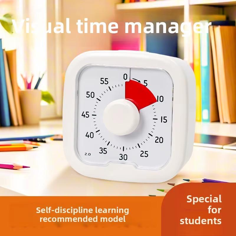 Visual Timer for Kids 60 Min Silent Countdown Clock Time Management Tool for Study Focus ADHD Classroom Kitchen Gadget
