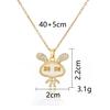 Women's Butterfly Necklace with Colored Zircon: Elegant Titanium Steel Clavicle Chain, Non-Fading, European & American Style