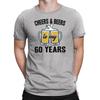 Mens 60th Birthday  T-Shirt CHEERS and BEERS To 60 Years Premium Quality
