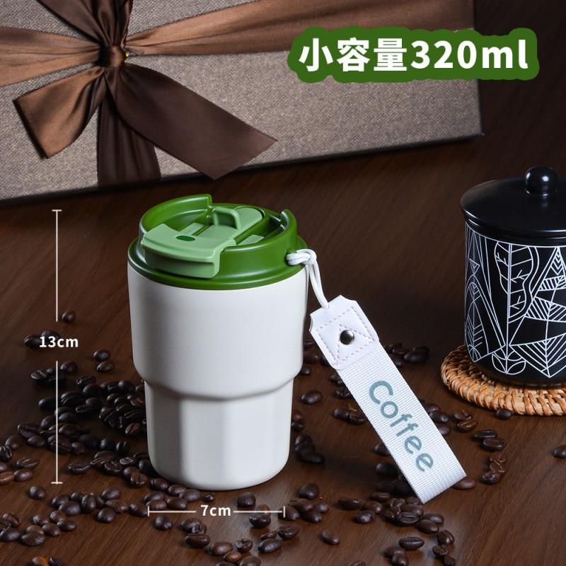 Stainless Steel 316 Double-Drink Insulated Travel Coffee Cup With Straw Lid Portable Mini Thermos Office Outdoor