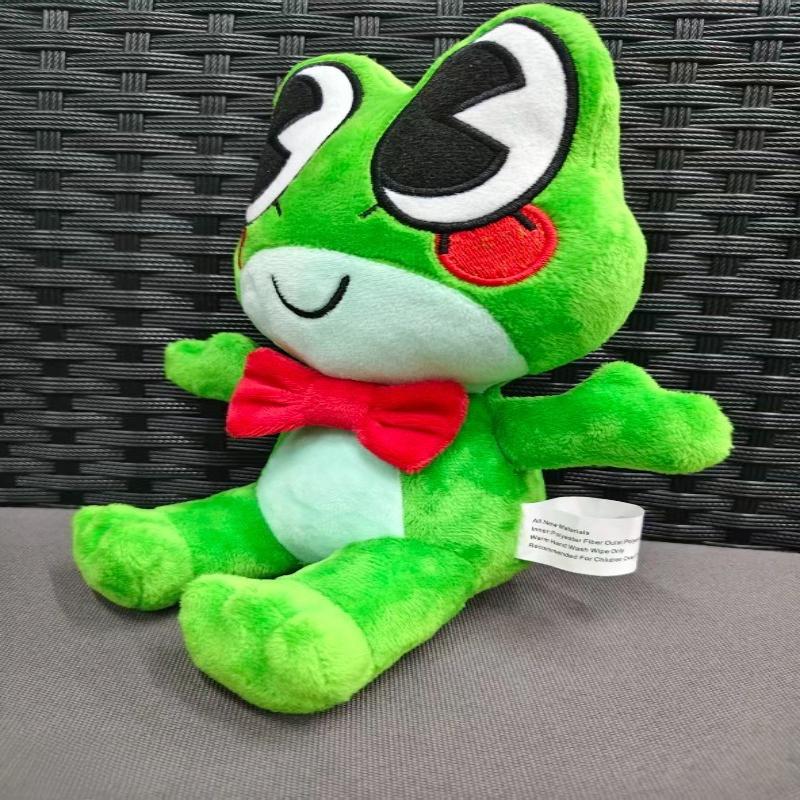 Žába plyšová panenka Roztomilý kreslený charakter plyšák Měkké plyšové zvířátko Hračka Kawaii Dekorativní vystavení Sběratelský dárek pro fanoušky
