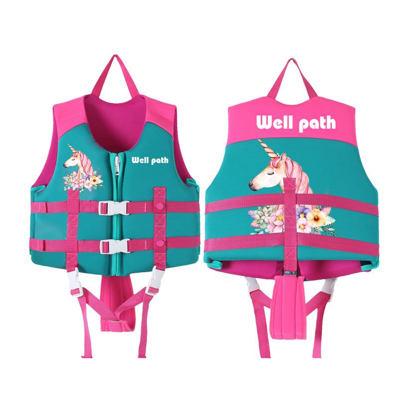 WellPath Kids' Inflatable Life Jacket & Swimsuit Combo