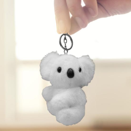Koala Doll Keychain Cartoon Plush Bag Pendant Soft Stuffed Animal Keyring for Backpacks Purses Car Home Decor