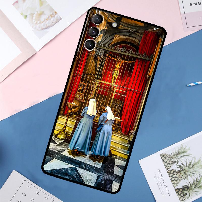 Sister Style Nun Sexy Girl Case For Samsung Galaxy S25 Ultra S21 S22 S24 S23 Ultra S9 S10 Plus S21 FE S25 FE Back Cover