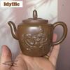 220ml Traditional Yixing Purple Clay Teapots Handmade Relief Pot Raw Ore Pink Gold Zhu Mud Kettle Zisha Tea Set Ornaments Gift