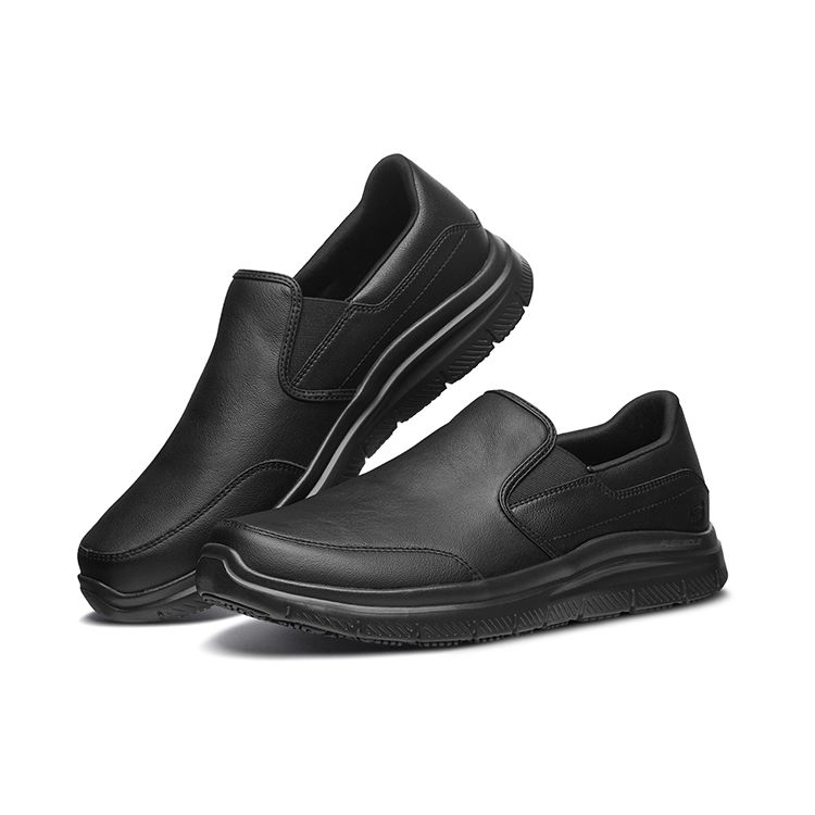 Skechers Flex Advantage Sr-Bronwood Slip-On Casual Shoes Men Shoes Black 77071-BLK