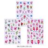 3pcs Pink Flamingo Nail Stickers Flamingo Flowers Leaves Self-Adhesive Nail Decals Slider DIY Manicure Decor Accessories