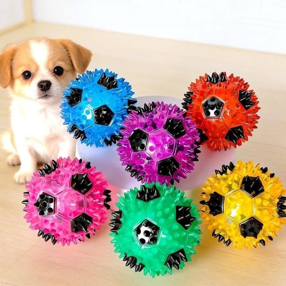 Colorful Dog Chew Ball Bite Resistant Pet Chew Toy Funny Interactive Dog Toy Outdoor Play