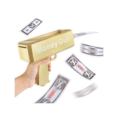 1 Golden Electric Money Spray Gun, Paired With 100 Prop Banknotes, Money Grabbing, Toy Gun, Youth Creative Toys, Stress Relieving Toys
