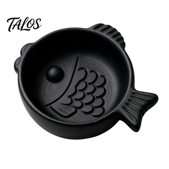 Pet Supplies for Small Cats Fish Shaped Cat Bowl, 3D Printed Slow Feeder Easy Clean Bowl Cute Plastic Food Dish Indoor Kittens