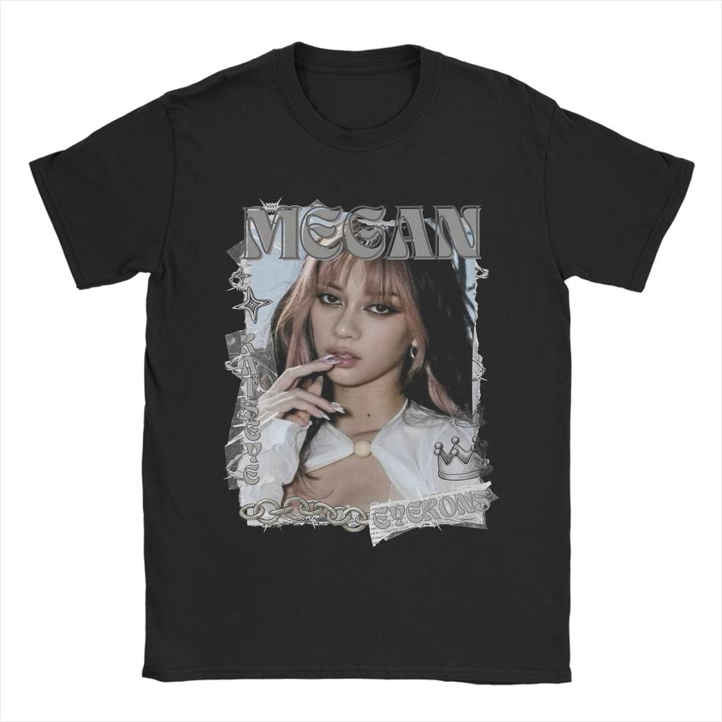 KATSEYE Gnarly Kpop T-Shirts Herren Neuheit Reines Baumwoll-T-Shirt Rundhals Kurzarm-T-Shirt Übergröße Kleidung