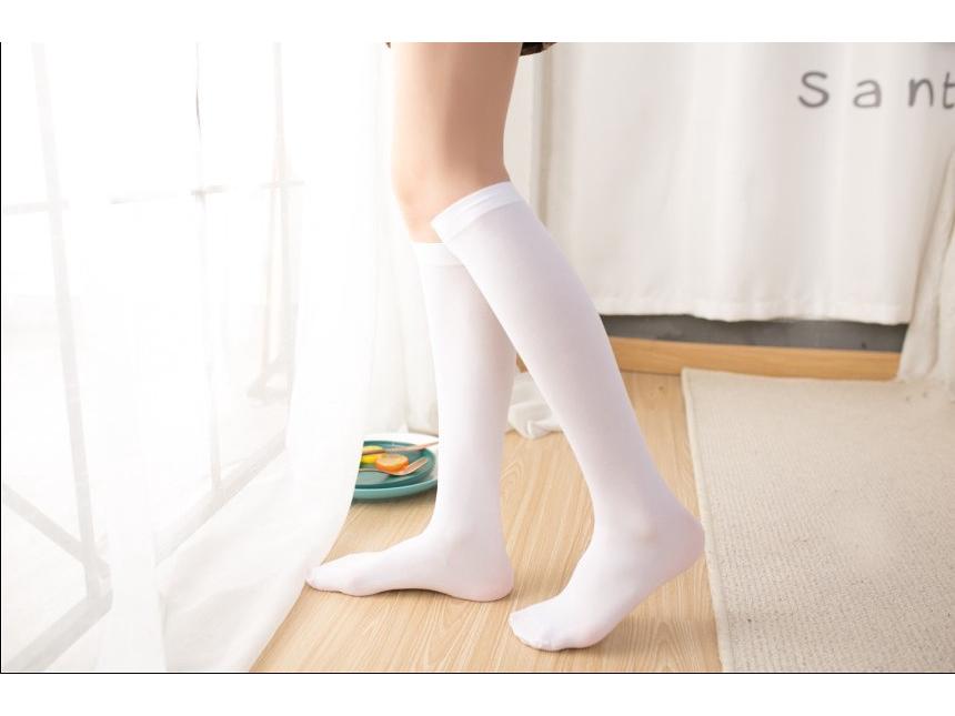 Women's Velvet Thigh High Stockings - Black Over Knee & Mid High Socks