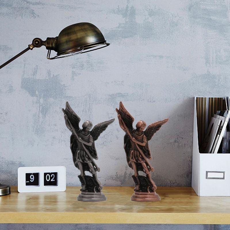 Modern Crafts Centerpieces Metal Statue Tabletop Office Guardian Ornaments Religious Guardian Decorations Photo