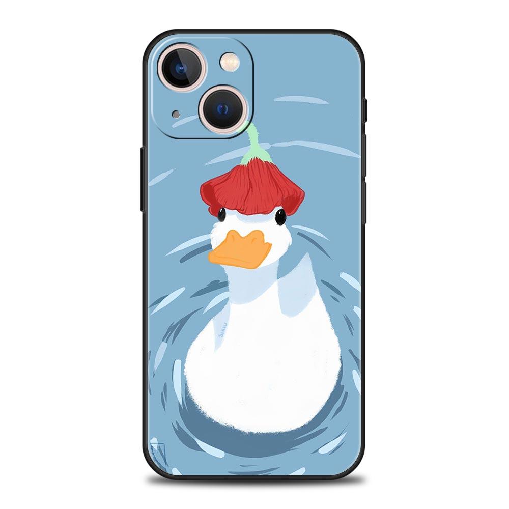 Funny Duck Phone Case For iPhone 17 Air 16 Plus 13 15 14 12 11 Pro MAX 7 8 SE Soft TPU Shockproof Cover Funda
