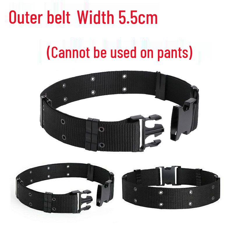 Men's Black Tactical Nylon Belt - Adjustable Military Outdoor Wear