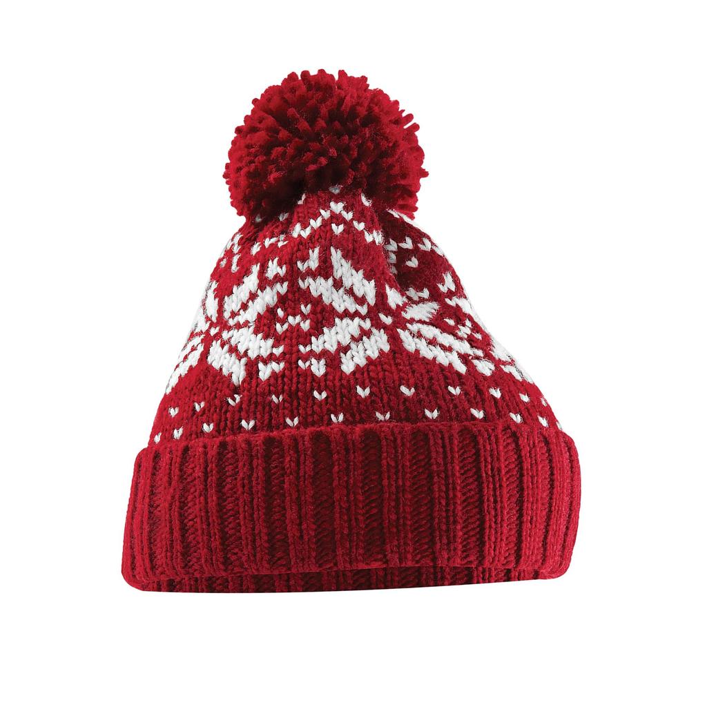 Unisex Adult Snowstar Fair Isle Beanie
