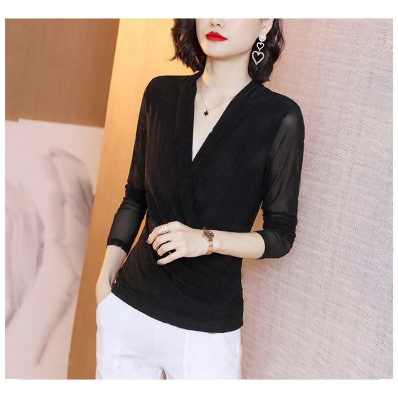 Lace Tops for Women Spring and Autumn New Style High-end Bottoming Shirts Women's Fashionable Shirts