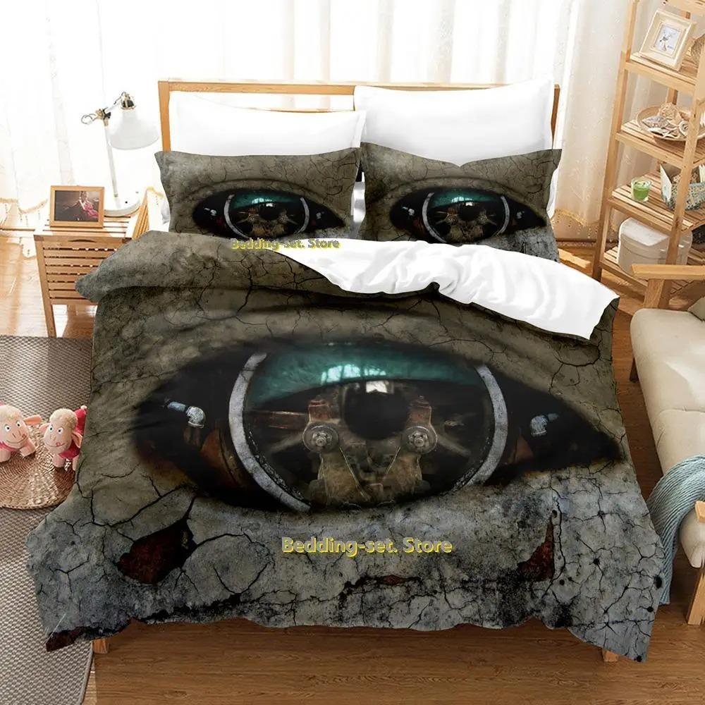 Worldeater Galaxy Eye Watercolor Artistic Eye Bedding Set Cartoon Anime Three-piece Set Adult Kid Bedroom Duvetcover Sets