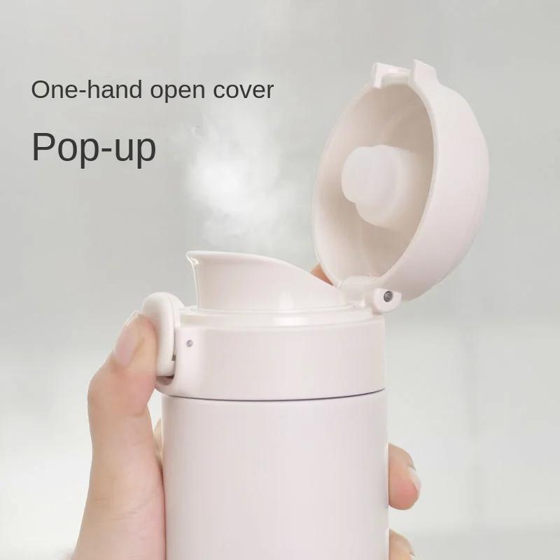 320ML Stainless Steel Thermal Mug Office Home Thermos Cup Bouncing Cover Vacuum Flask Thermos Cup Coffee Tea Milk Thermo Bottle