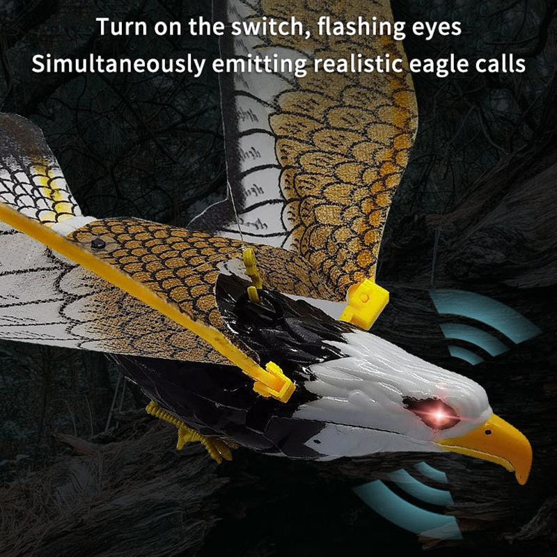 Jouet Aigle Volant Électrique Avec Ailes Battantes Lumière Lumineuse Et Musique Vive Pour Cadeaux d'Anniversaire d'Enfants Jouet d'Intérieur Extérieur