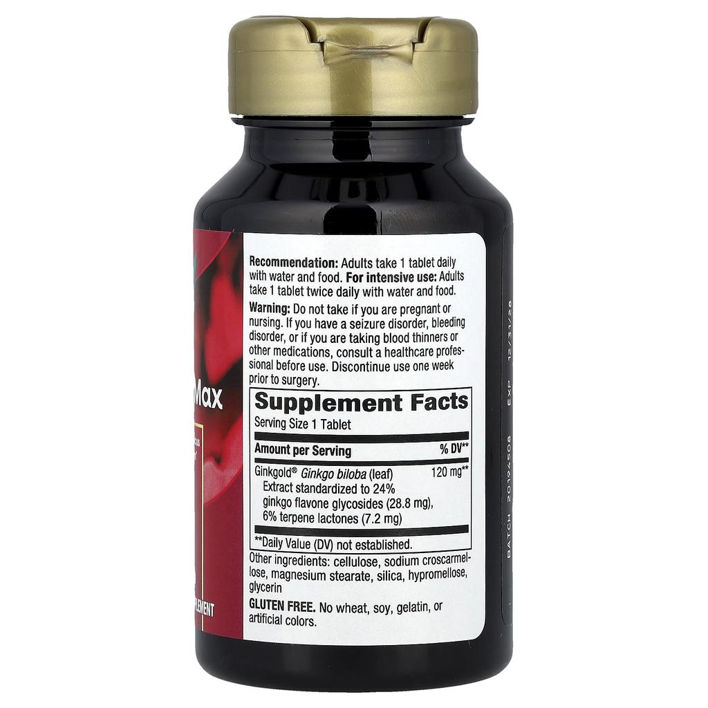 Nature'S Way, Ginkgold Max, 120Mg, 60 Tablets