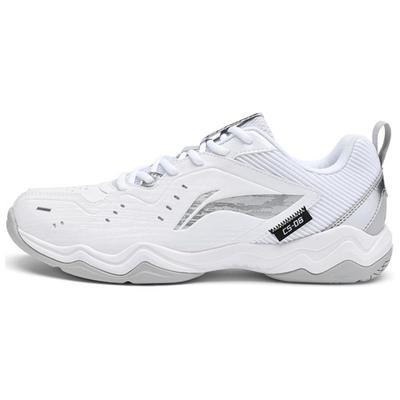 Li Ning Rocket Family, Flying Legs Textile, Synthetic Leather Cushioning Slip Resistant Low Top Badminton Shoes Unisex AYTU023-2