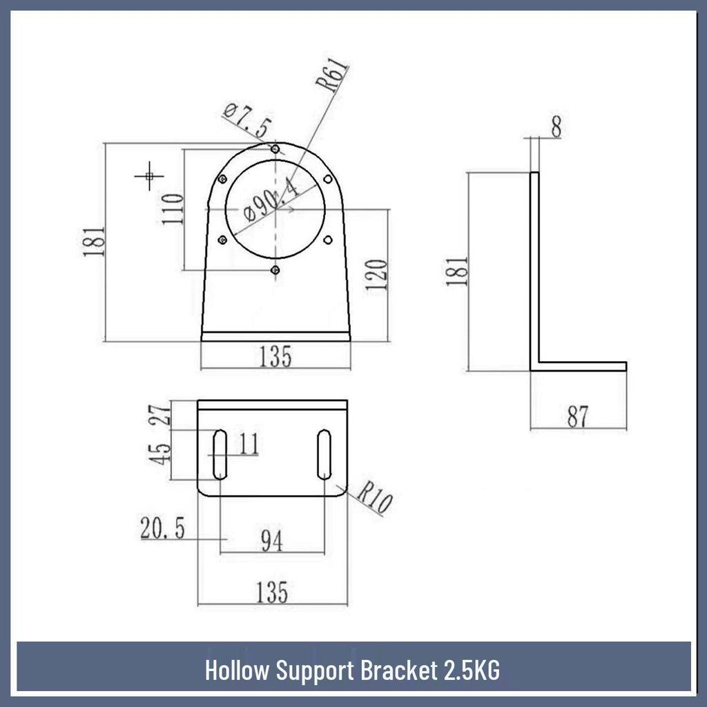 0.6KG-40KG Magnetic Powder Brake and Clutch Bracket, Single/Double Axis