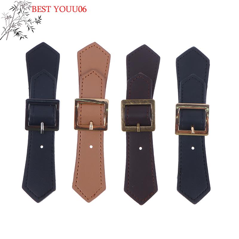 (YOUU06)1Pc Metal Leather Button Windbreaker Coat Button Leather Buckle Sweater Coat Windbreaker Belt Leather Buckle Accessory