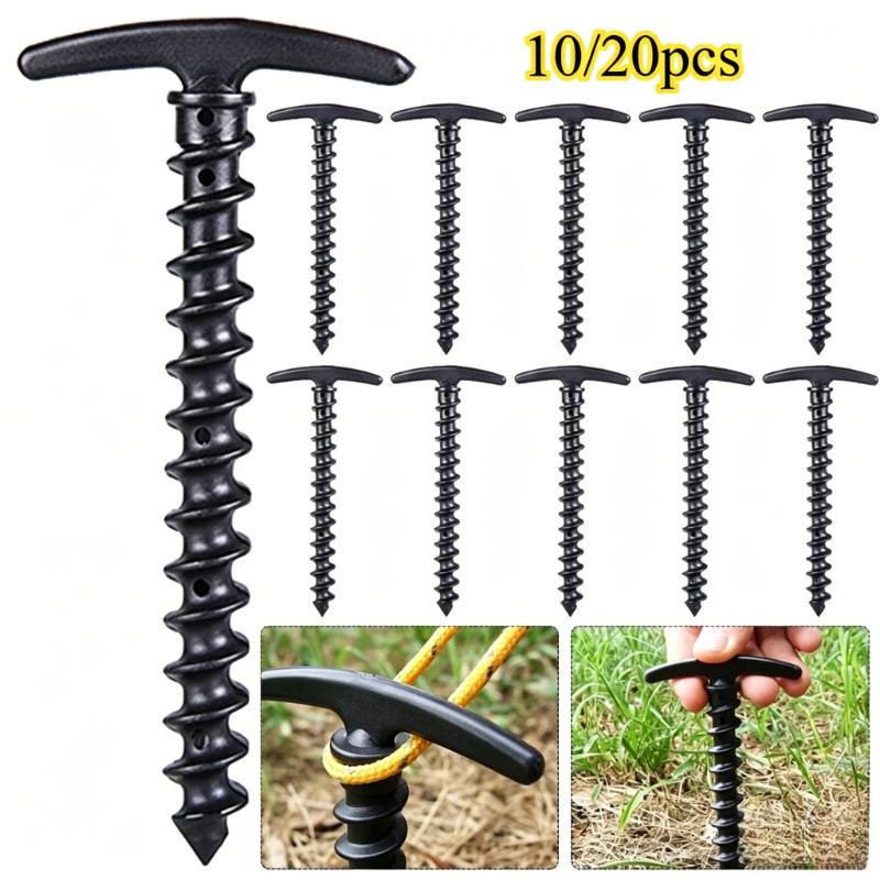 10/20/30pcs Tent Pegs Ground Nails Outdoor Camping Peg Screw Anchor Stakes Hiking Tent Pins Windproof Tent Accessories
